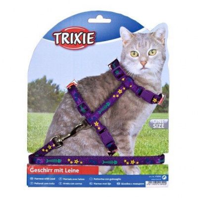 Шлейка-поводок Trixie для кошек и мелких собачек - 22-36 см в Алматы и в Казахстане за 2 910 ₸