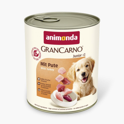 Консервы GranCarno Junior с индейкой - 800 гр в Алматы и в Казахстане за 3 710 ₸