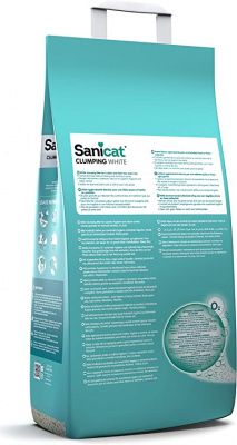 Комкующийся наполнитель Sanicat Clumping White Fragrance Free без запаха - 10 литров в Алматы и в Казахстане за 10 200 ₸