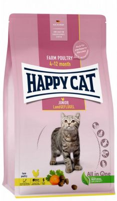 Корм для кошек Happy Cat Junior Land Geflügel, для котят 4-12 мес, с домашней птицей, 10 кг в Алматы и в Казахстане за 26 000 ₸