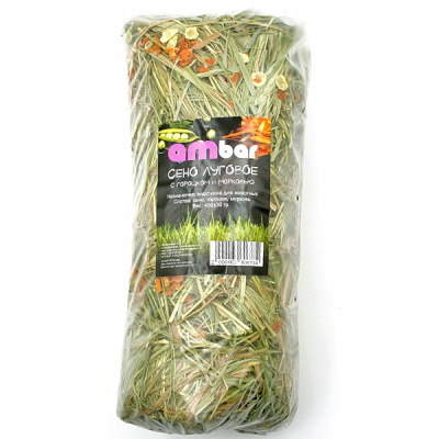 Сено Луговое «Ambar» с горошком и морковью 400гр в Алматы и в Казахстане за 1 360 ₸
