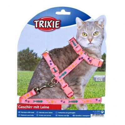 Шлейка-поводок Trixie для кошек и мелких собачек - 22-36 см в Алматы и в Казахстане за 2 910 ₸