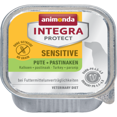 Консервы Integra Protect Sensitive для собак при пищевой аллергии и непереносимости с индейкой и пастернаком - 150 гр в Алматы и в Казахстане за 1 710 ₸