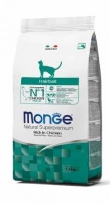 Корм Monge Hairball для выведения шерсти взрослых кошек - 1.5 кг в Алматы и в Казахстане за 10 260 ₸
