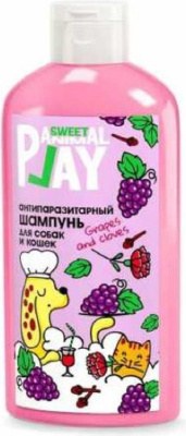Шампунь Animal Play sweet антипаразитарный, виноград и гвоздика для собак и кошек -300 мл в Алматы и в Казахстане за 1 470 ₸
