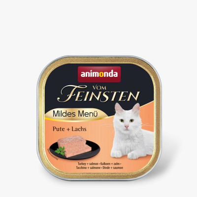 Консервы Animonda Vom Feinsten Mildes Menu для кошек, паштет с индейкой и лососем, 100 гр в Алматы и в Казахстане за 1 130 ₸